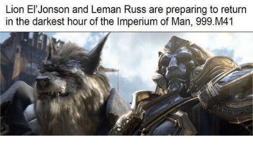 Russ and Lion return meme