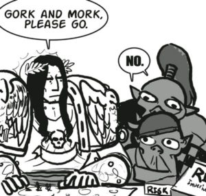Gork and Mork comic/meme