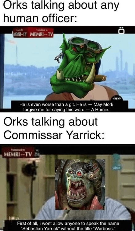 Yarrick and orks meme